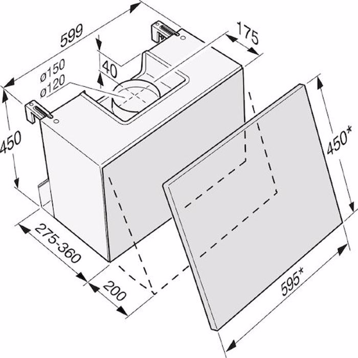 Aporrofitiras Ptussomenos Miele DA 1867 Inox 60 cm